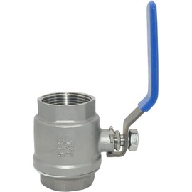 Dsmpipeft1Pcs 316 Stainless Steel 1-1/4" Full Port Ball Valve with Heavy Duty Blue Vinyl Insulation Handle, NPT Female x Female Thread,1000 WOG