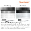 Shuttle Art Permanent Marker, 30 Pack Ultra Fine Point Black