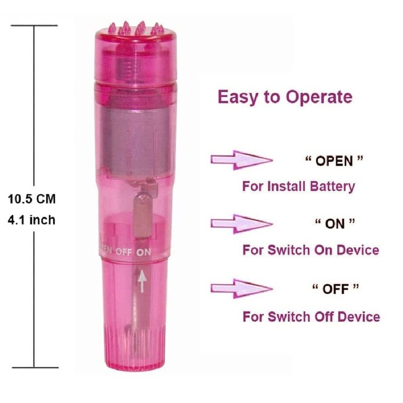 Finever Mini Massager Handheld Pen with 4 Heads for Face,