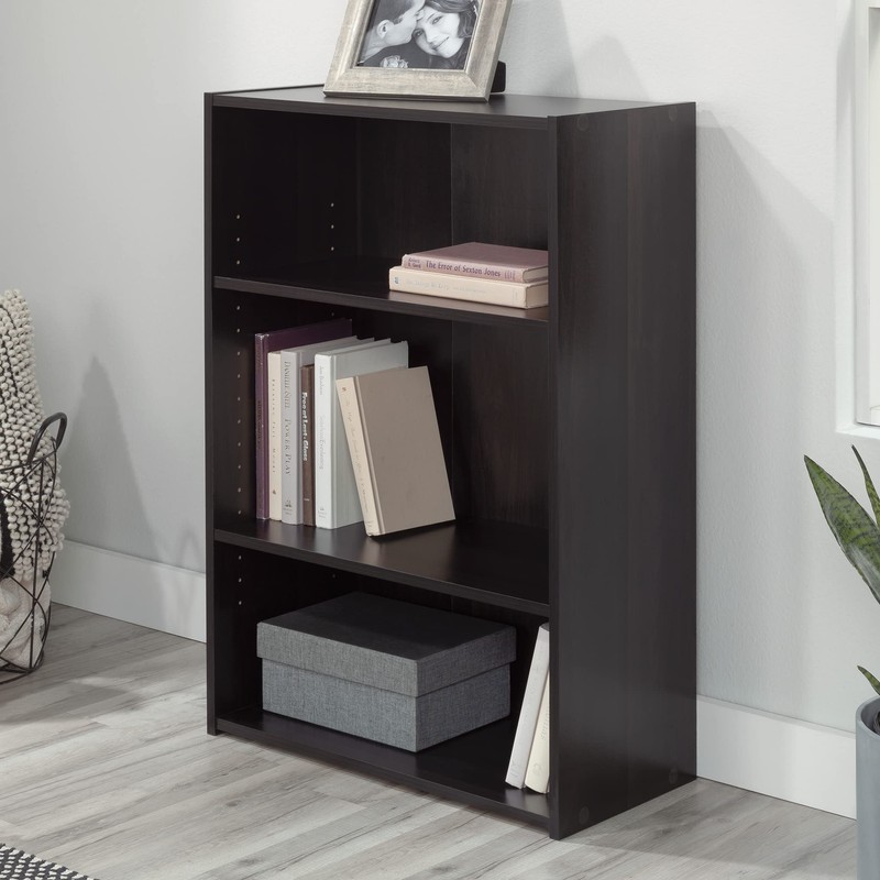 Sauder Beginnings 3-Shelf Bookcase, Bookshelf with Adjustable Storage Shelves, L: