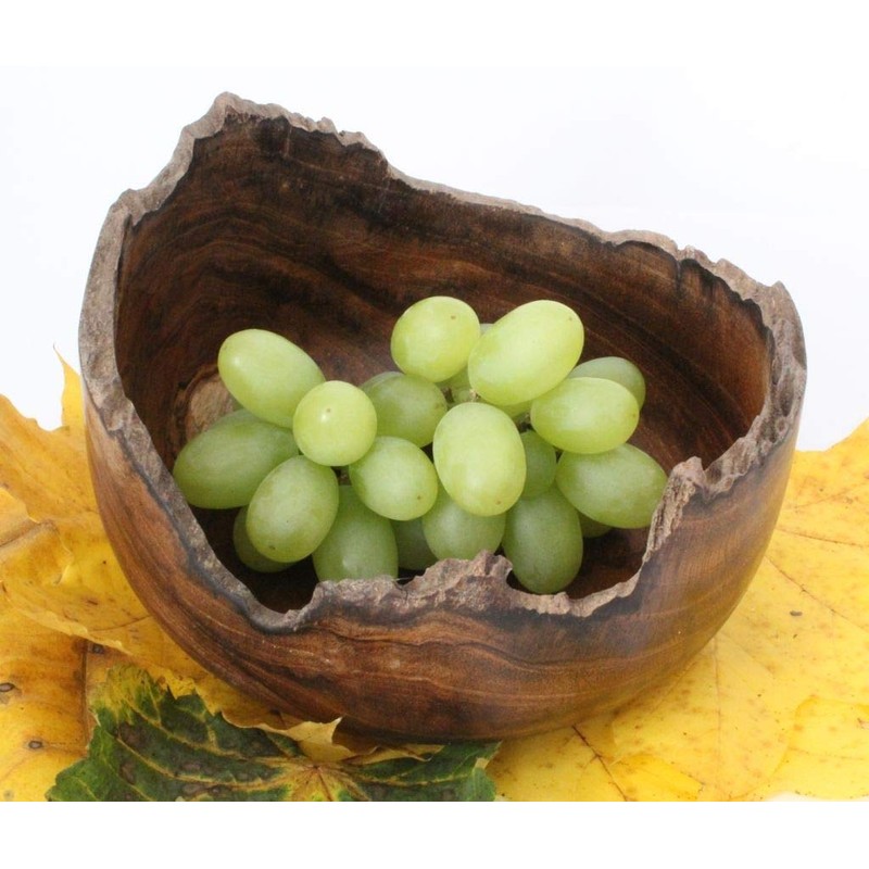 Windalf Nila Rustic Snack Wooden Bowl Diameter 14 cm Nut