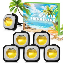 Scent-Hi Lufterfrischer Lüftungsclip, Hawaiil Auto Duft, Auto Lufterfrischer Mit Clip Zur Beseitigung Und Vermeidung Von Gerüchen, 6 Stück x 4ml