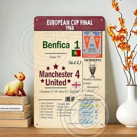 Funny United Metal Sign, A Grumpy MAN UTD Fan Lives Here, Old Trafford Manchester Retro Plaque Man Cave, Manchester (Manchester European Cup)