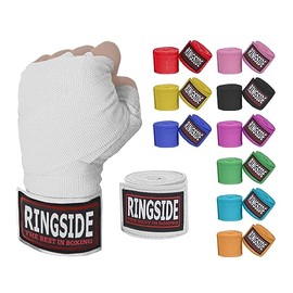 Ringside Mexican Style Boxing Hand Wraps (Pair), White, 180-Inch