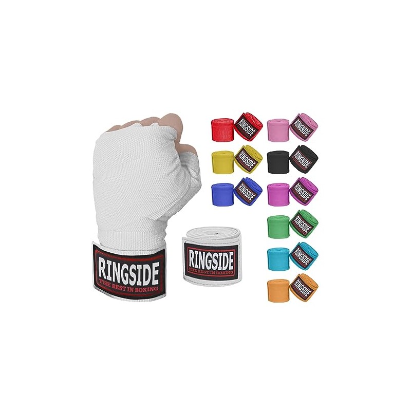 Ringside Mexican Style Boxing Hand Wraps (Pair), White, 180-Inch