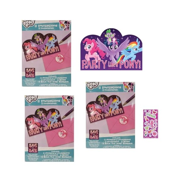 Unique My Little Pony Birthday Party Supplies Invitation Bundle Pack