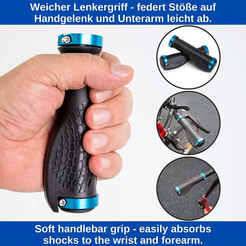 Ergonomic Bicycle Grips for Handlebar Grips up to 22 mm