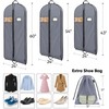 BALEINE 1PK Heavy Duty Garment Bag with Shoe Storage Travel