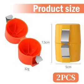 2PCS Egg Shell Opener, Egg Peeler, Egg Opener, No Mess Easy Egg Opener, Portable Eggshell Opener Remover, Egg Shell Remover Kitchen Egg Shell Cutter Baking Tools (Orange&Yellow)