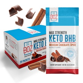 Dr. Boz Dr. Boz - Keto BHB Powder - Mexican Chocolate Spice, 20 Servings - Ketones Drink - Energy & Reduced Cravings - Max Strength Dietary Supplement - Quality Tested - Made in The USA - 10.9oz (310g)