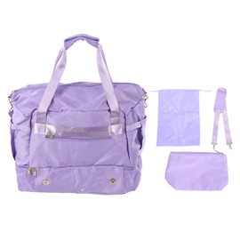 Women Sports Gym Bag Multiple Pockets Large Capacity Waterproof Workout Travel Bag with USB Charging Port for Fitness Yoga Lavender Purple