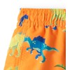Hatley Kids Boys Swim Board Shorts, Colourblock Dino, 2 Years