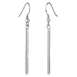 MATERIA by Matthias Wagner SO-80 Women's Pendant Earrings 925 Silver with Jewellery Box Matte, Sterling Silver, No Gemstone