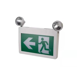 Running Man Exit Sign CSA Listed Emergency light with 2 by 2 watts Heads Backup for 120 Minutes 120v-347VAC Universal mounting (1, CM-316-with-EXIT)