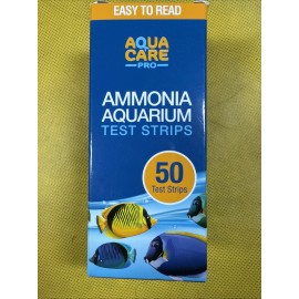 Aqua Care Pro Ammonia Aquarium Test Strips - 50 strips EXP 7/14/2025 C4