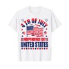 4th Of July Independence Day United States T-Shirt, White, s