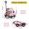 Dog Stroller 4 Wheels Folding Dog Cart with Sunshine Cover