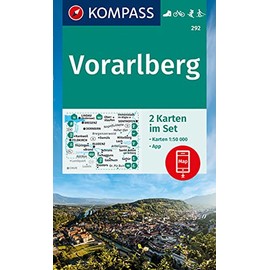 KOMPASS Wanderkarten-Set 292 Vorarlberg (2 Karten) 1:50.000: inklusive Karte zur offline Verwendung in der KOMPASS-App. Fahrradfahren. Skitouren. Langlaufen.