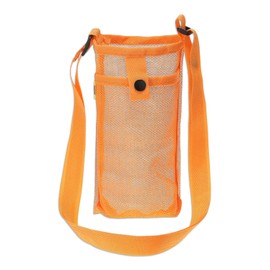 KGDUYC 1 x mesh water bottle holder with adjustable shoulder strap, water bottle for hanging, portable water bottle holder, bottle bag, bottle holder for sports, hiking, travel, camping