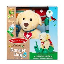 Melissa & Doug Let’s Explore Ranger Dog Plush w/ Search & Rescue Gear New
