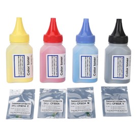 4 Bottles Printer Refill Toner Color Toner Powder Replacement for CF540A CF500A CF530A CRG055 CRG054 CRG045