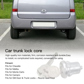 LINGSEE Upgraded 654394765282 Door Lock Cylinder & Keys Door Trunk Key Set Doors/Trunk Lock Key Setfor Chevelle