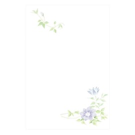 Mourning Cold Weather Postcard Paper, 50 Sheets, Clematis, New Year's Day Care, Postcard