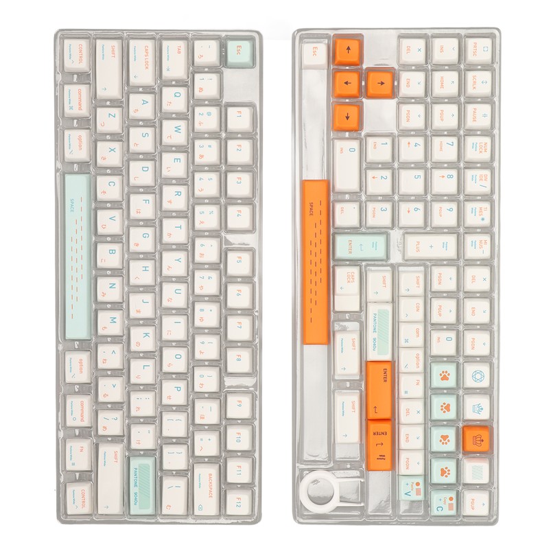 138 Keys Mechanical Keyboard Keycaps Heat Lifting Process Ergonomic PBT