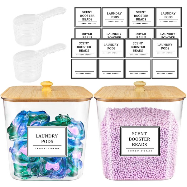 2 Pack Laundry Pods Container,Laundry Room Organization and Storage Containers