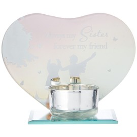 Reflections Sister Tea Light Holder Always my Sister Forever My Friend from The Heart, pink