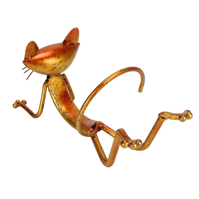 Cat Wine Holder Innovative Modern Style Decorative Metal Cat Shaped