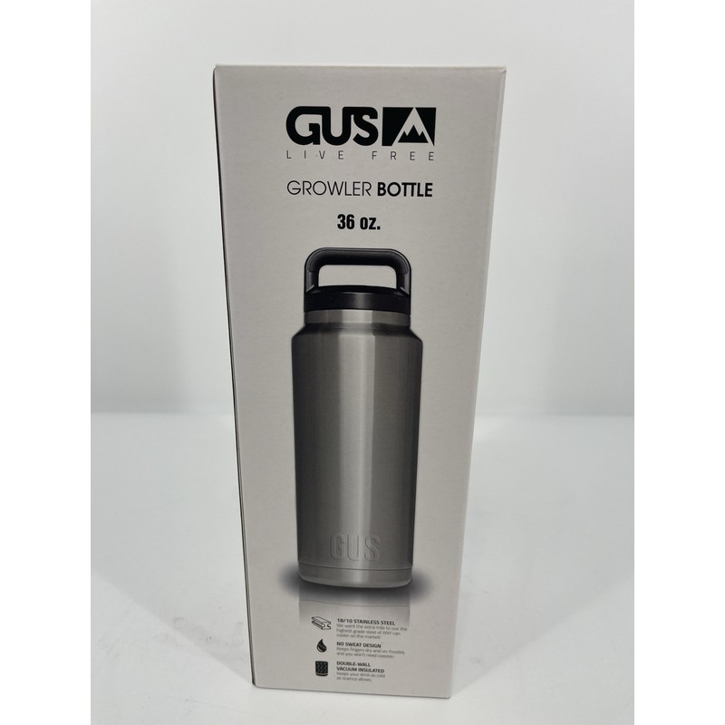 GUS Stainless Steel Beer Growler 36 oz Double Wall Vacuum