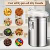 Lallisa 6 Pcs Stainless Steel Kitchen Canister 62 fl oz