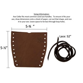 1844 Helko Werk Germany Leather Axe Handle Collar - Axe Collar, Handle Protector, and Neck Guard for Ax Handles - Fits Most Common Size Axes - Made in USA (Black) #8635 (HNA8635)