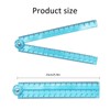 Folding Ruler,30cm Foldable Ruler 15cm Clear Ruler Stationery Ruler Transparent