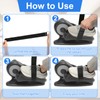 4pcs Elliptical Machine Pedal Straps, Universal Adjustable Leg Exerciser Pedal