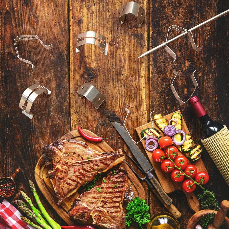 8 Pcs Meat Grill Thermometer Probe Holder Clip BBQ Temp