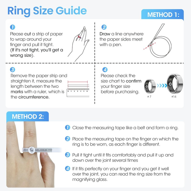 DekeFit Smart Ring (2025 Upgrade), Smart Rings for Men Women,