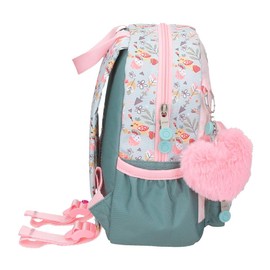 Enso Tropical Love School Backpack, Children's Backpack, Reinforced Back with Wide Shoulder Straps, Ergonomic, Made of Polyester, Includes Decorative Pompom, Multiple Compartments, Colourful, Backpack