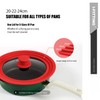 Universal Lid for Pot,Pan,Skillet Fits 11”,12”, 12.5”Cookware Silicon lid Dishwasher