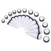 Zhichengbosi Big Ear Gauges Kit 24 Pieces Acrylic Tapers and