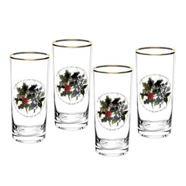 Portmeirion Home & Gifts Hiball Glass S/4, Multi-Colour, 7.3 x 7.3 x 16 cm