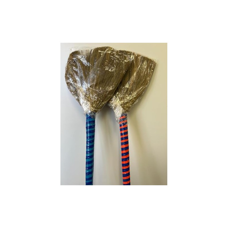 Gentle Cleaning Traditional Vietnamese Straw Brooms - 2 Packs