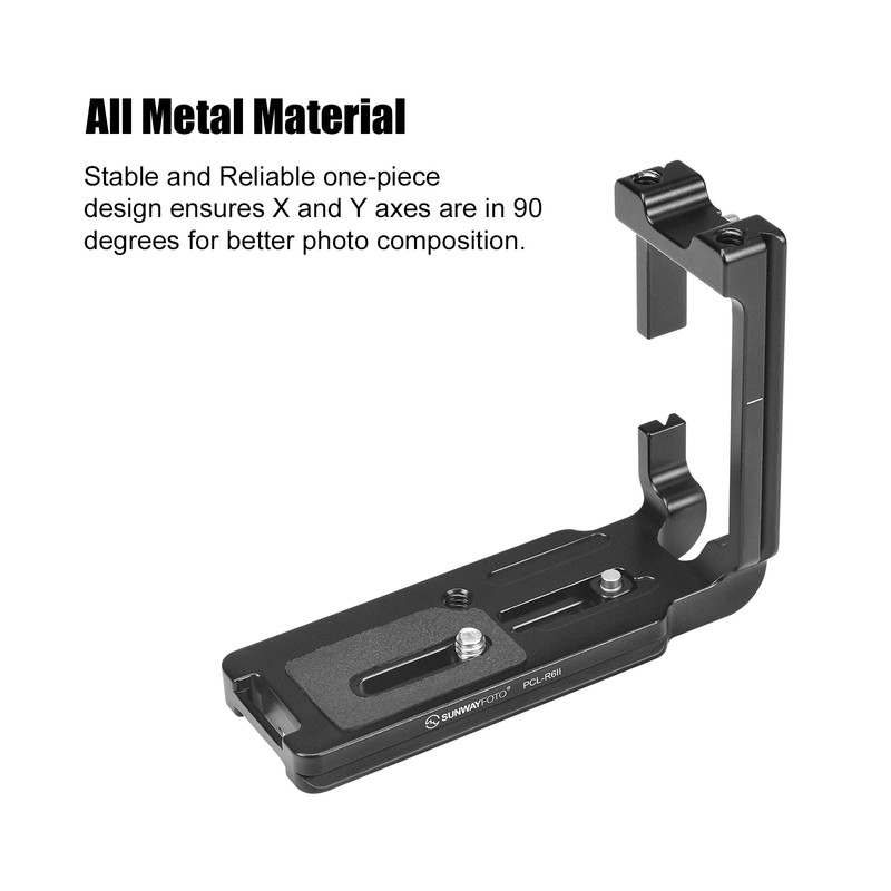 L-Bracket for Eos R6II Arca Swiss Quick Release L Plate