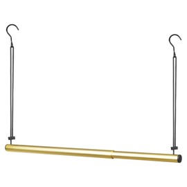 BaiNong Adjustable Closet Hanging Rod 17-30" Gold Closet Rod Extender