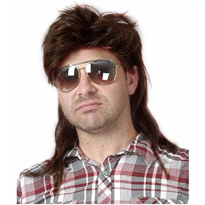 OEM Kaneles Mullet Pelucas Para Hombre 80 Disfraces Fancy Party