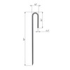 Vodaland Rebar Stakes J Hook Extra Heavy Duty 1/4 inch