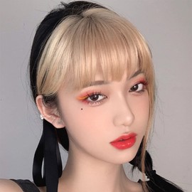 Lanito Bangs Wig, Gold Whorl, Partial Wig, Extensions, Air Feel, Fully Hand Planted, Women's, Fluffy, Ultra-thin, Natural, Side Included