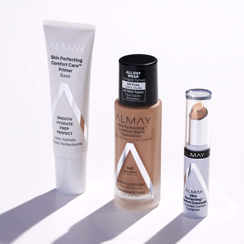 Almay Skin Perfecting Comfort Matte Foundation Liquid Makeup, Hypoallergenic, Cruelty-
