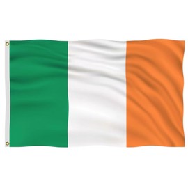 Ireland Flag 3x5 FT, Outdoor Polyester Flags, Double Stitched Irish National Flags with Brass Grommets and Stronger Header. (5X8)
